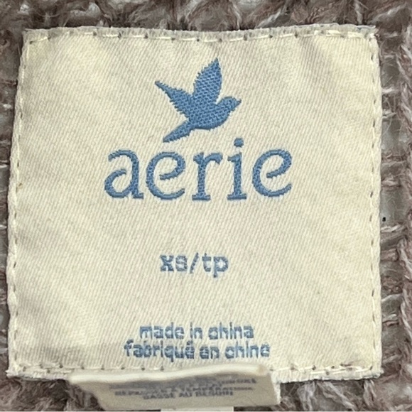 AERIE PULL OVER‎ V-NECK LIGHT WEIGHT LOOSE KNIT SWEATER - Picture 9 of 10